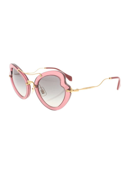 Scenique SMU 11R USU-3M1 Sunglasses - Transparent Pink & Gold / Gray Gradient