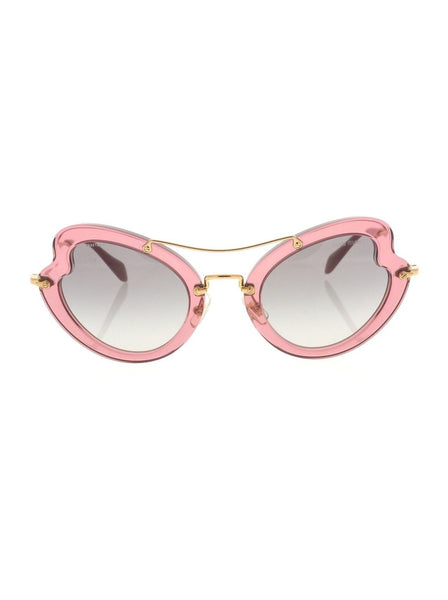 Scenique SMU 11R USU-3M1 Sunglasses - Transparent Pink & Gold / Gray Gradient
