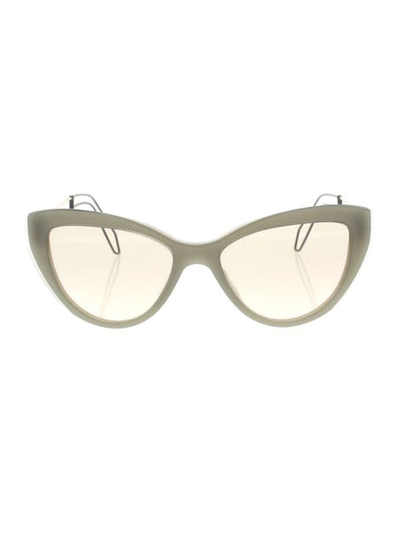 Miu Miu - Cat Eye SMU 12R USK-3H2 Sunglasses - Green & Gold / Brown Gradient - ForwardModa
