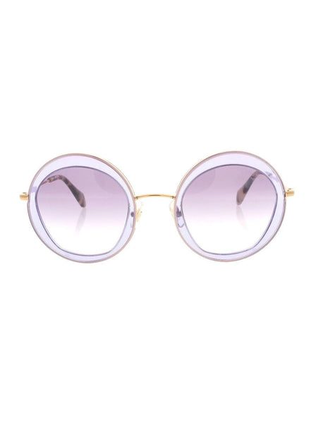 Round SMU 50Q TIF-4W1 Sunglasses - Lilac & Gold / Lilac Gradient