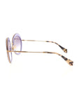 Round SMU 50Q TIF-4W1 Sunglasses - Lilac & Gold / Lilac Gradient