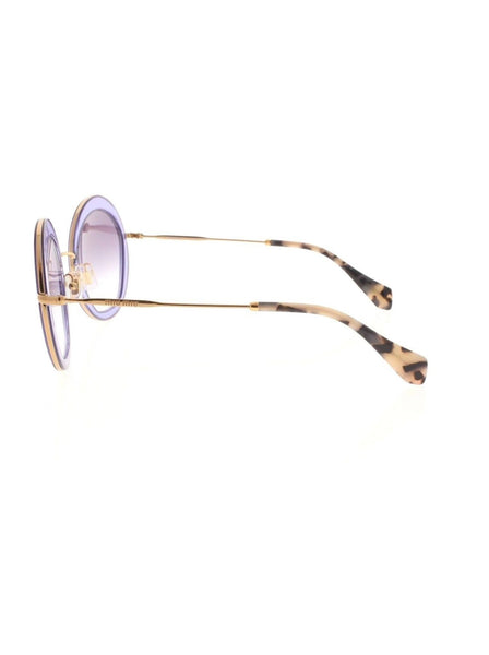 Round SMU 50Q TIF-4W1 Sunglasses - Lilac & Gold / Lilac Gradient