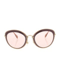 Semi Cat Eye SMU 50R TKW-4M2 Sunglasses - Burgundy & Gold / Pink Gradient