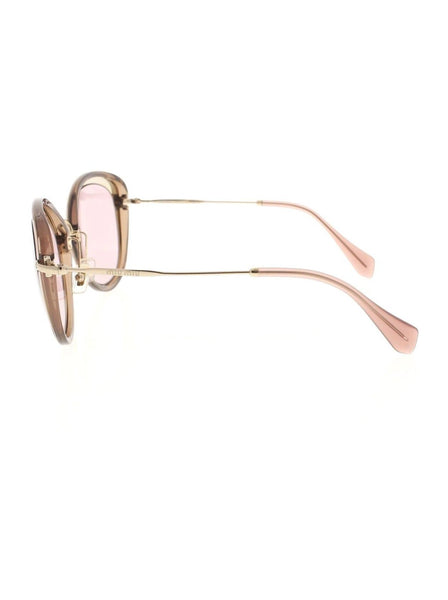Semi Cat Eye SMU 50R TKW-4M2 Sunglasses - Burgundy & Gold / Pink Gradient