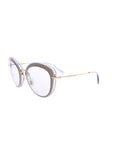 Semi Cat Eye SMU 50R UFA-3F2 Sunglasses - Lilac & Gold / Lilac Gradient