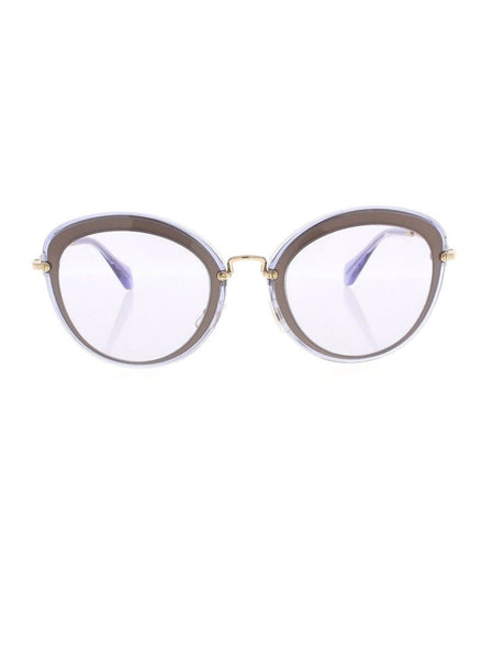 Semi Cat Eye SMU 50R UFA-3F2 Sunglasses - Lilac & Gold / Lilac Gradient