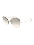 Semi Cat Eye SMU 52S 1BC-5O0 Sunglasses - Matte Silver / Light Gray Gradient