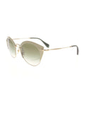 Miu Miu - Cat Eye SMU 53R UR3-9T1 Sunglasses - Matte Green & Gold / Green Gradient - ForwardModa