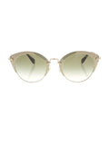 Miu Miu - Cat Eye SMU 53R UR3-9T1 Sunglasses - Matte Green & Gold / Green Gradient - ForwardModa
