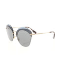 Semi Cat Eye SMU 53S VX0-9K1 Sunglasses - Gold & Havana / Blue & Gray Gradient