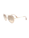 Heart Shaped SMU 54R U6I-3D0 Sunglasses - Matte Taupe & Gold / Brown Gradient