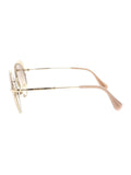 Heart Shaped SMU 54R U6I-3D0 Sunglasses - Matte Taupe & Gold / Brown Gradient