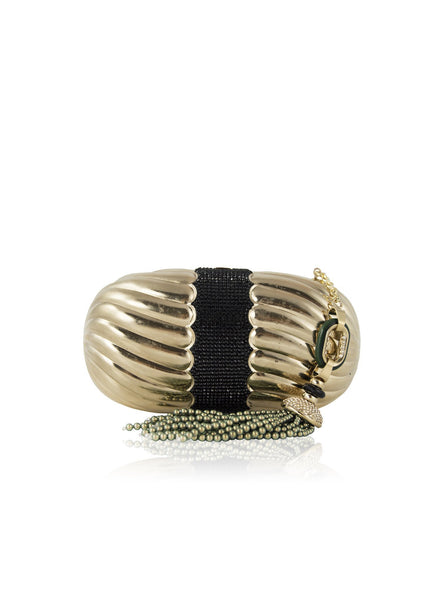 Ribbed Soapdish Clutch - Champagne Jet