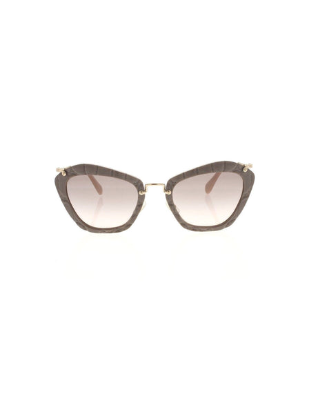 Miu Miu - Cat Eye SMU 10N USY-4K0 Sunglasses - Taupe Gold / Beige Gradient - ForwardModa