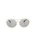 Curved Round SMU 50S ZVN-9K1 Sunglasses - Matte Gold & Black / Dark Gray Gradient