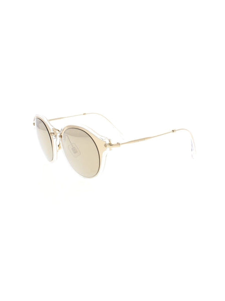 Round SMU 51S ZVN/1C0 Sunglasses - Clear & Gold / Gold Mirrored