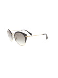 Miu Miu - Cat Eye SMU 53R 1AB-0A7 Sunglasses - Matte Black Gold / Gray Gradient - ForwardModa