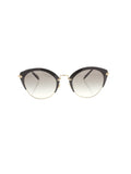 Miu Miu - Cat Eye SMU 53R 1AB-0A7 Sunglasses - Matte Black Gold / Gray Gradient - ForwardModa