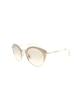 Miu Miu - Cat Eye SMU 53R UFD-3H2 Sunglasses - Pale Gold Pink / Brown Gradient - ForwardModa