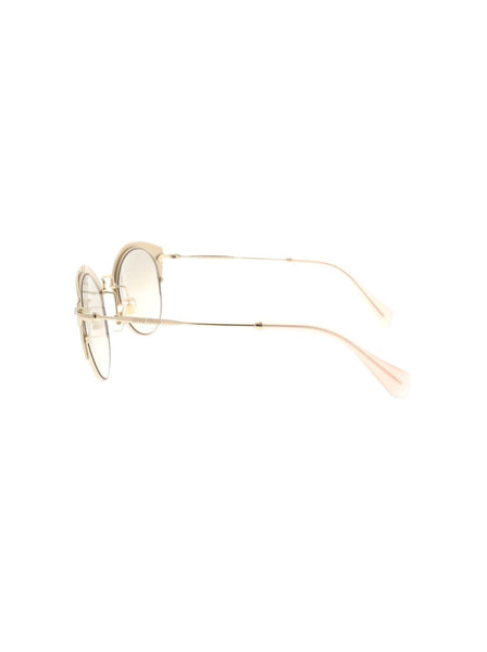 Miu Miu - Cat Eye SMU 53R UFD-3H2 Sunglasses - Pale Gold Pink / Brown Gradient - ForwardModa