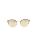 Miu Miu - Cat Eye SMU 53R VAF-1C0 Sunglasses - Sand Pale Gold / Gold Mirrored - ForwardModa