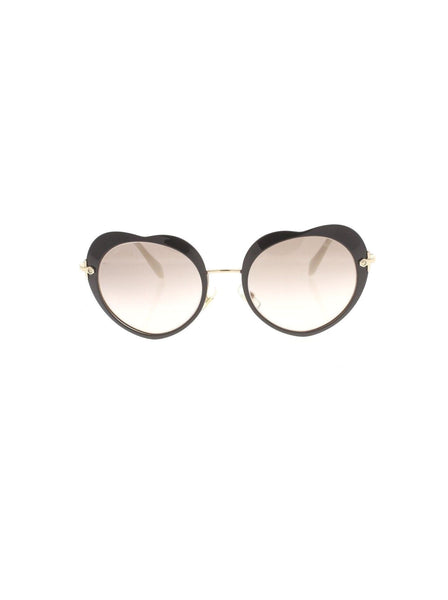 Heart Shaped SMU 54R 1AB 4K0 Sunglasses - Black / Gray Gradient