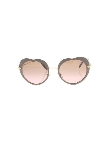 Heart Shaped SMU 54R U6H-5P1 Sunglasses - Matte Beige / Violet Gradient