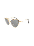Curved Cat Eye SMU 55R 7OE-1A1 Sunglasses - Antique Gold / Dark Gray Gradient