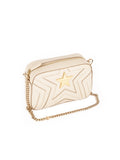 Star Patch Faux Leather Mini Shoulder Bag - Cream