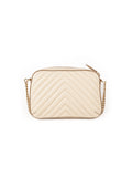 Star Patch Faux Leather Mini Shoulder Bag - Cream
