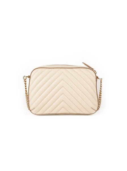 Star Patch Faux Leather Mini Shoulder Bag - Cream