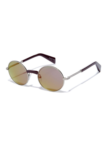 Round Spectacle Sunglasses YY7002 771 - Purple / Gold Flash