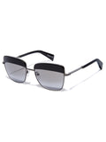 Square Butterfly Sunglasses YY7003 019 - Black / Smoky Black