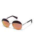 Round Sunglasses YY7004 216 - Wine / Orange Flash