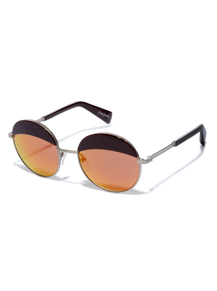 Round Sunglasses YY7004 216 - Wine / Orange Flash
