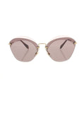 Semi Cat Eye SMU 53S VX3-6X1 Sunglasses - Gold & Havana / Pink & Purple Gradient
