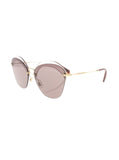 Semi Cat Eye SMU 53S VX3-6X1 Sunglasses - Gold & Havana / Pink & Purple Gradient